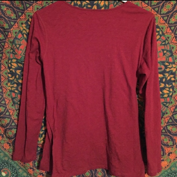 Brick red long sleeve top - Picture 4 of 4